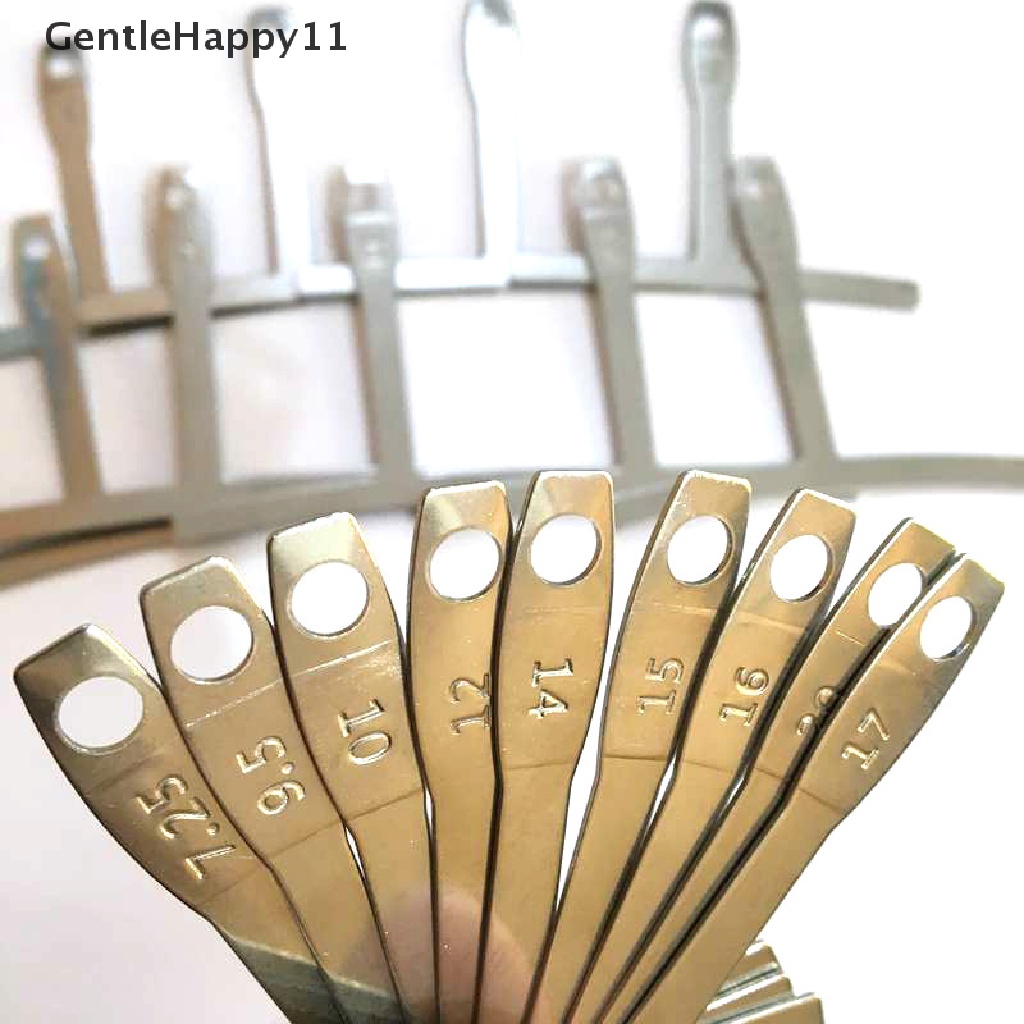 Gentlehappy 9pcs Understring Radius Measure Bass String Pengukur Gitar Perbaikan Mengukur Bentuk T id