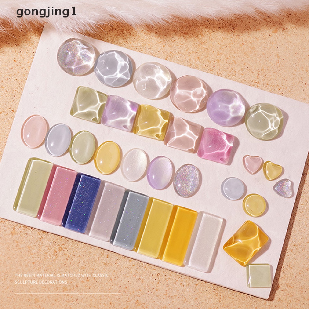 Ggg 40Pcs Kaca Transparan Nail Art Display Goyang Poles Papan Warna Tips Tools ID