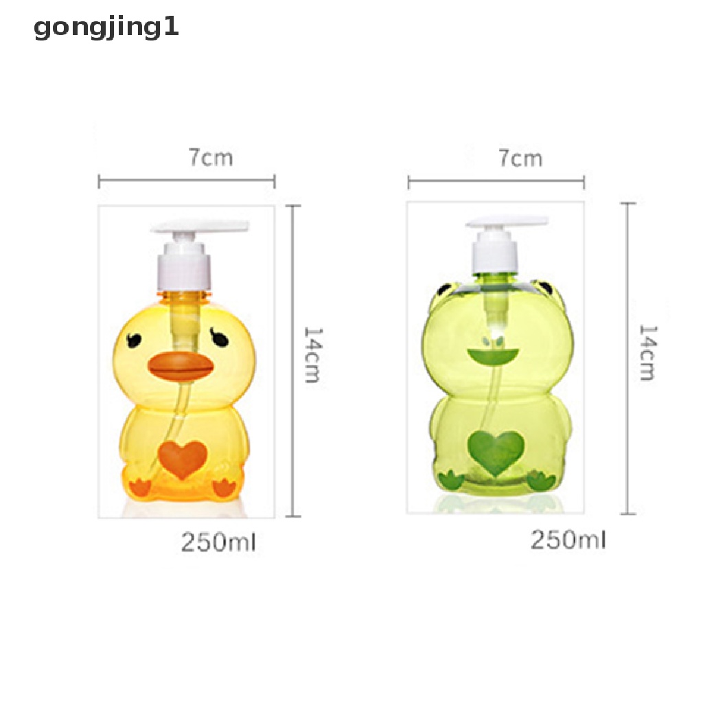 Ggg 250ml Dispenser Sabun Portable Hewan Lucu Kodok/DuckSplit Botol Pump Kosong ID