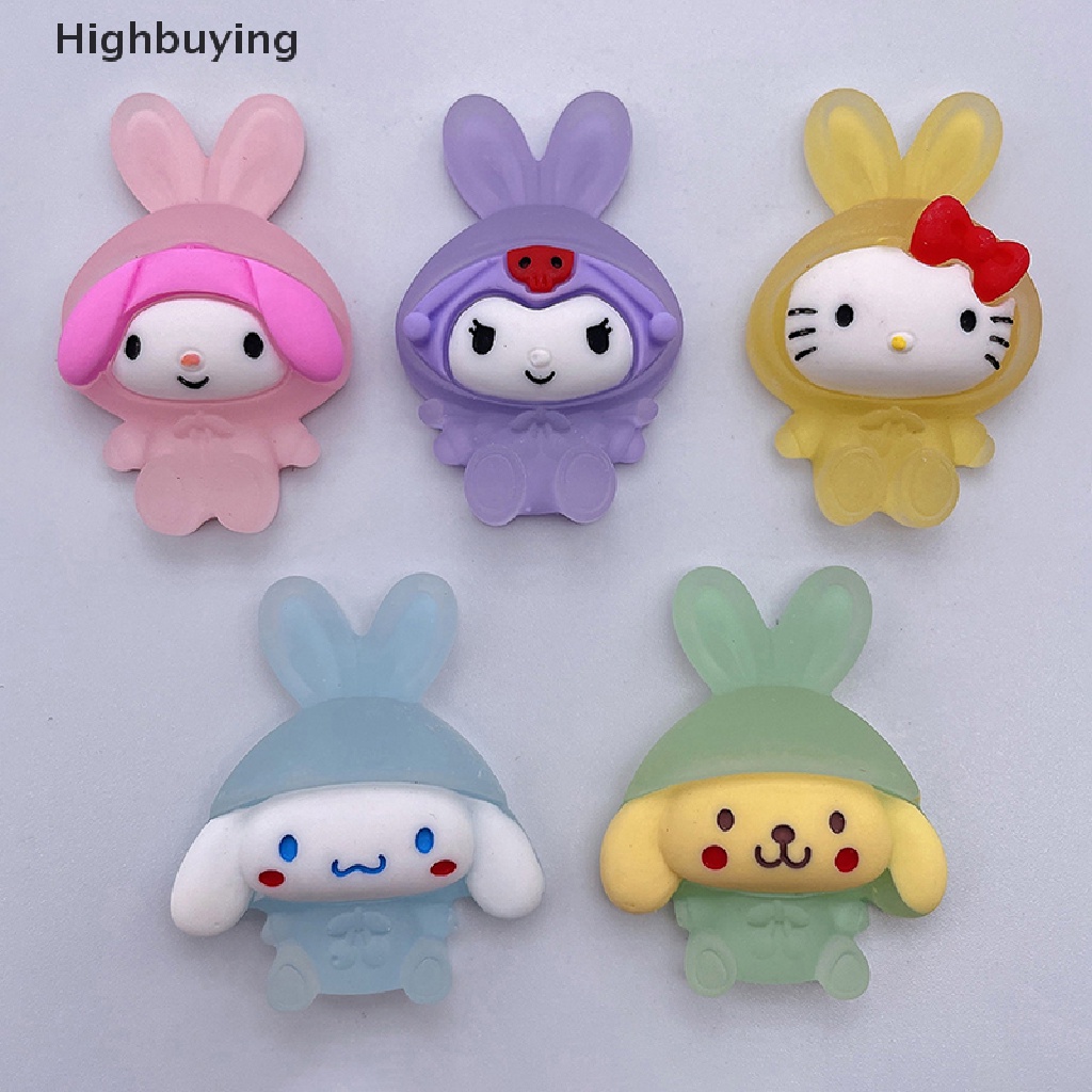 Hbid Indah Bercahaya Mini Resin Dashboard Mobil Mainan Boneka Angka Dekorasi Taman Rumah Diy Lem Cream Phone Case Patch Glory