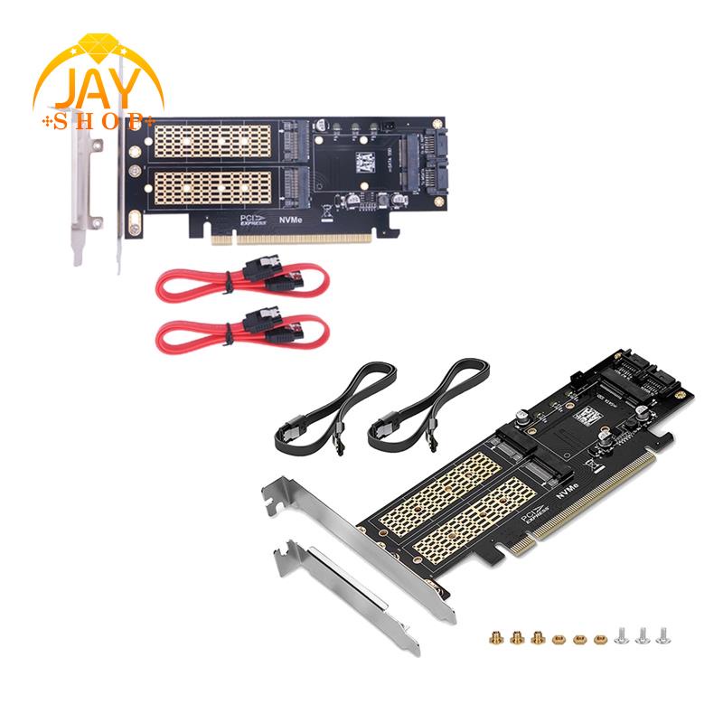 M.2 NVMe SSD NGFF To PCIE 3.0 X16 Adapter M Kunci B MSATA PCI Expansion SATA 3in1 Converter Riser