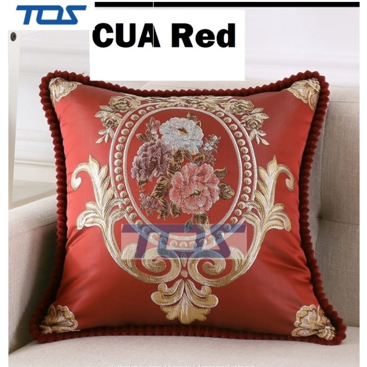 PROMO!!! sarung bantal sofa premium/ sarung cushion sofa eropa mewah sulam bludru/ bantal kursi ruang tamu/ european cushion cover/ sarung bantal eropa / sarban elegan / sarban motif bunga bordir/ royal floral cushion