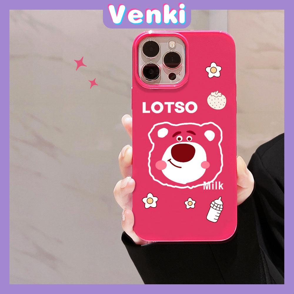 Case for iPhone 11 Soft TPU Glossy Rose Red Candy Case Cute Cartoon Bear Camera Protection Shockproof For iPhone 14 13 12 11 Pro Max 7 8 Plus X XR