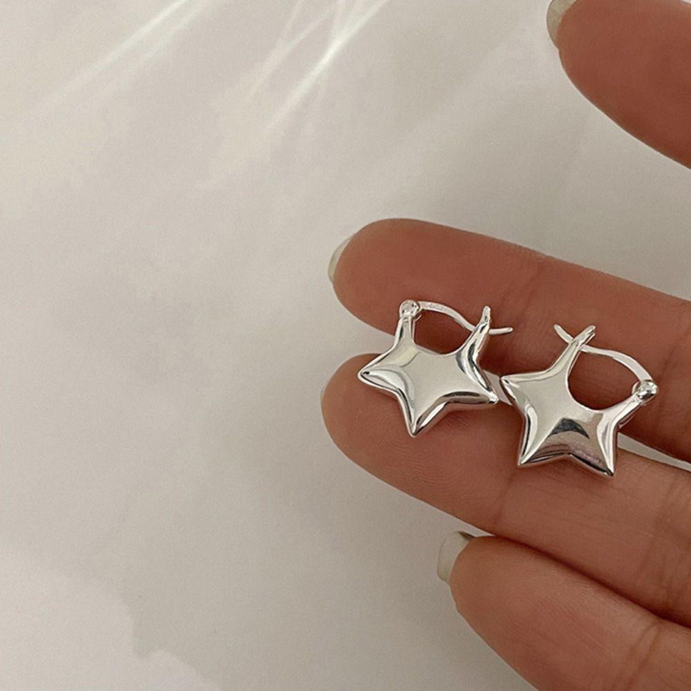 NEEDWAY Anting Bintang Elegan Indah Trendi Punk Temperamen Sederhana Wanita Ear Stud