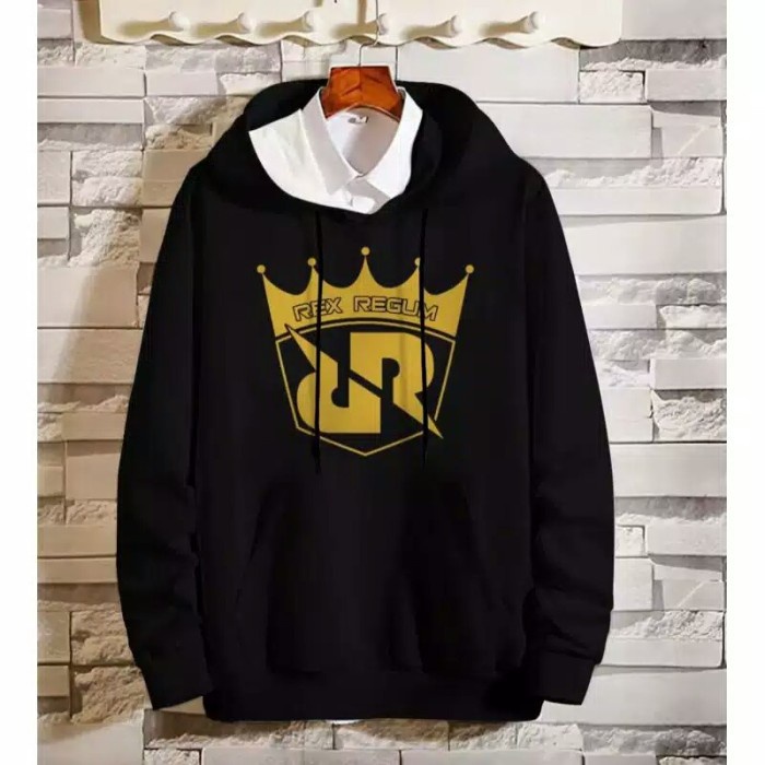 jaket big size pria wanita RRQ GAME Hoodie JUMBO 2XL-5XL BIG SIZE - Hitam, S