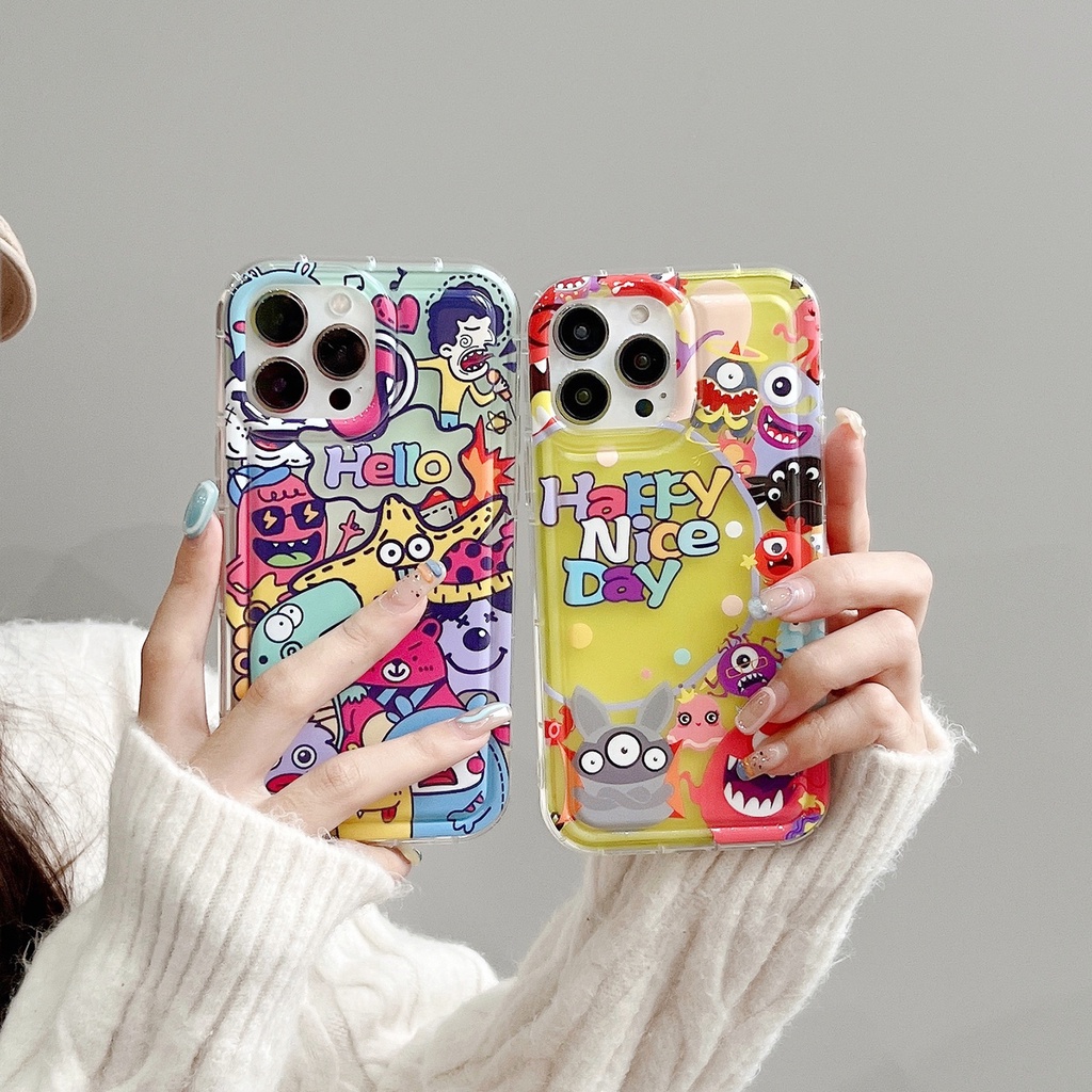 Casing Redmi Note 11s 11 10 10s 9 Note10 Note8 9 Redmi 12C 10C 9 A1 10A 9A 10 9T 9C NFC POCO F4 Kartun Toy Story Cute Little Monster Case Airbag Shockproof Soft Tpu Cover