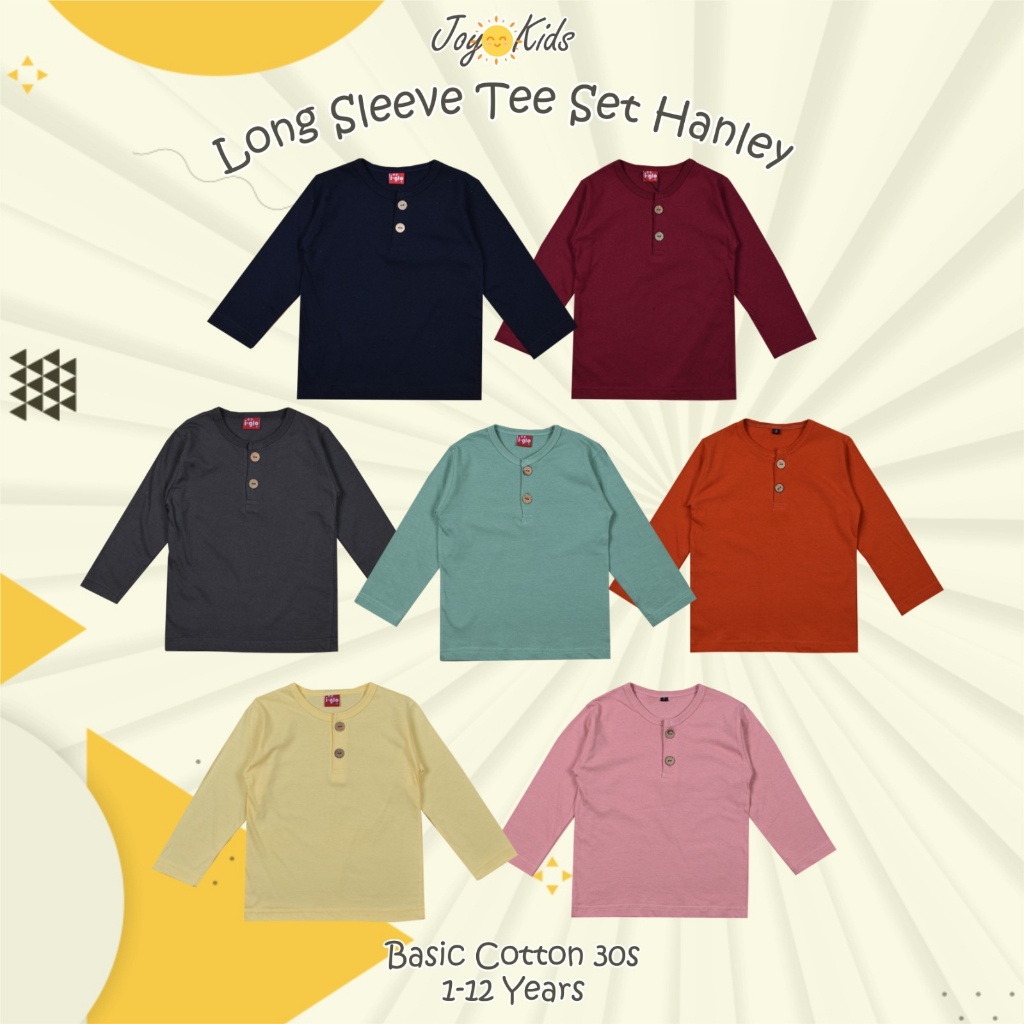 Longsleeve Hanley Joy Kids // Tangan Panjang Anak Hanley Premium 1-12 Years