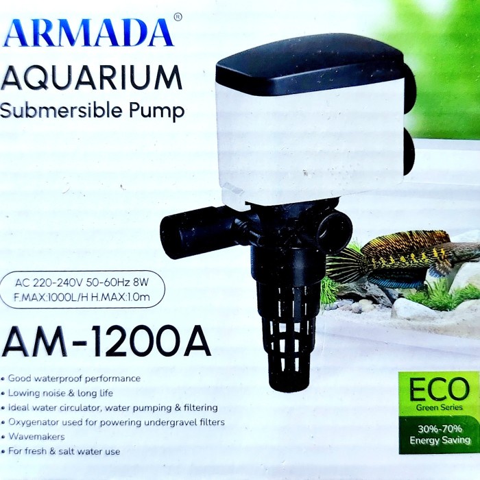 ARMADA Mesin Pompa Aquarium Power Head AM 1200A Aquarium 40-60 cm