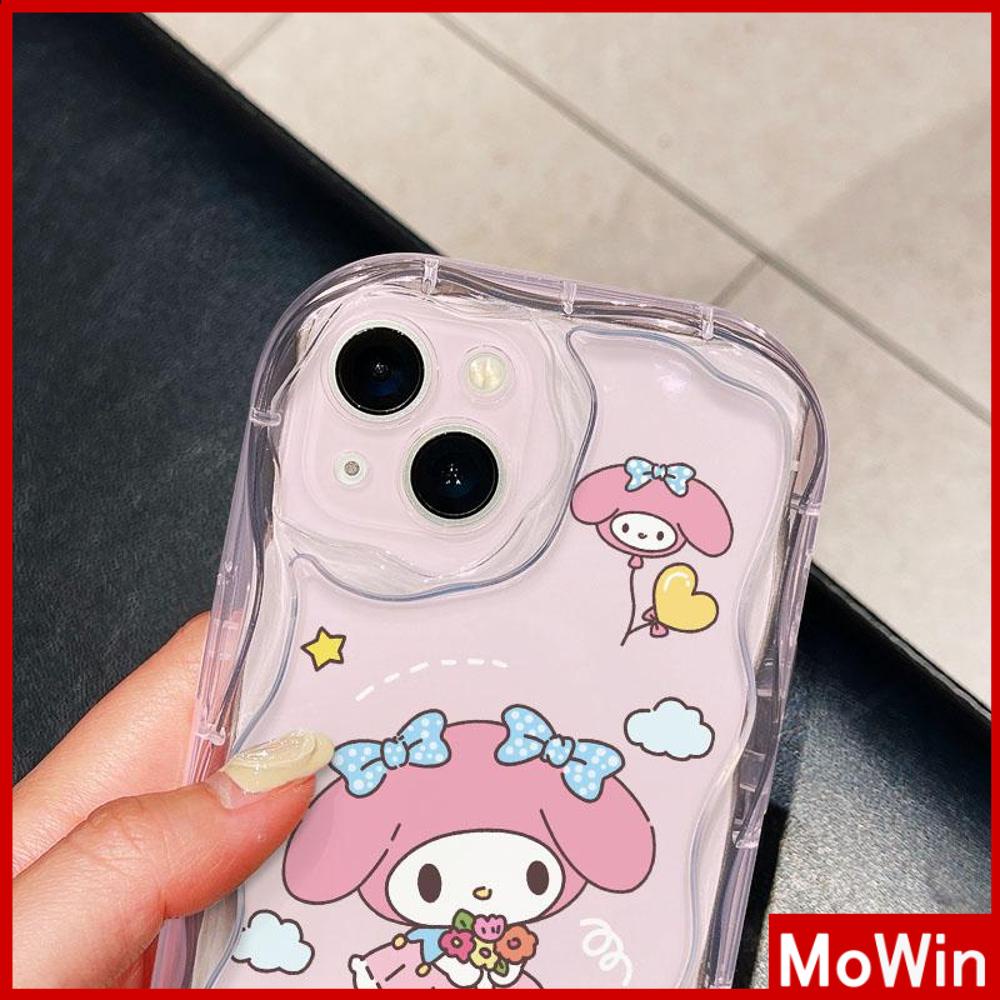 For iPhone 14 Pro Max iPhone Case 3D Curved Edge Wave Clear Case TPU Airbag Shockproof Camera Cover Cute Cartoon Compatible with iPhone 13 Pro max 12 Pro Max 11 xr xs max 7 Plus 8