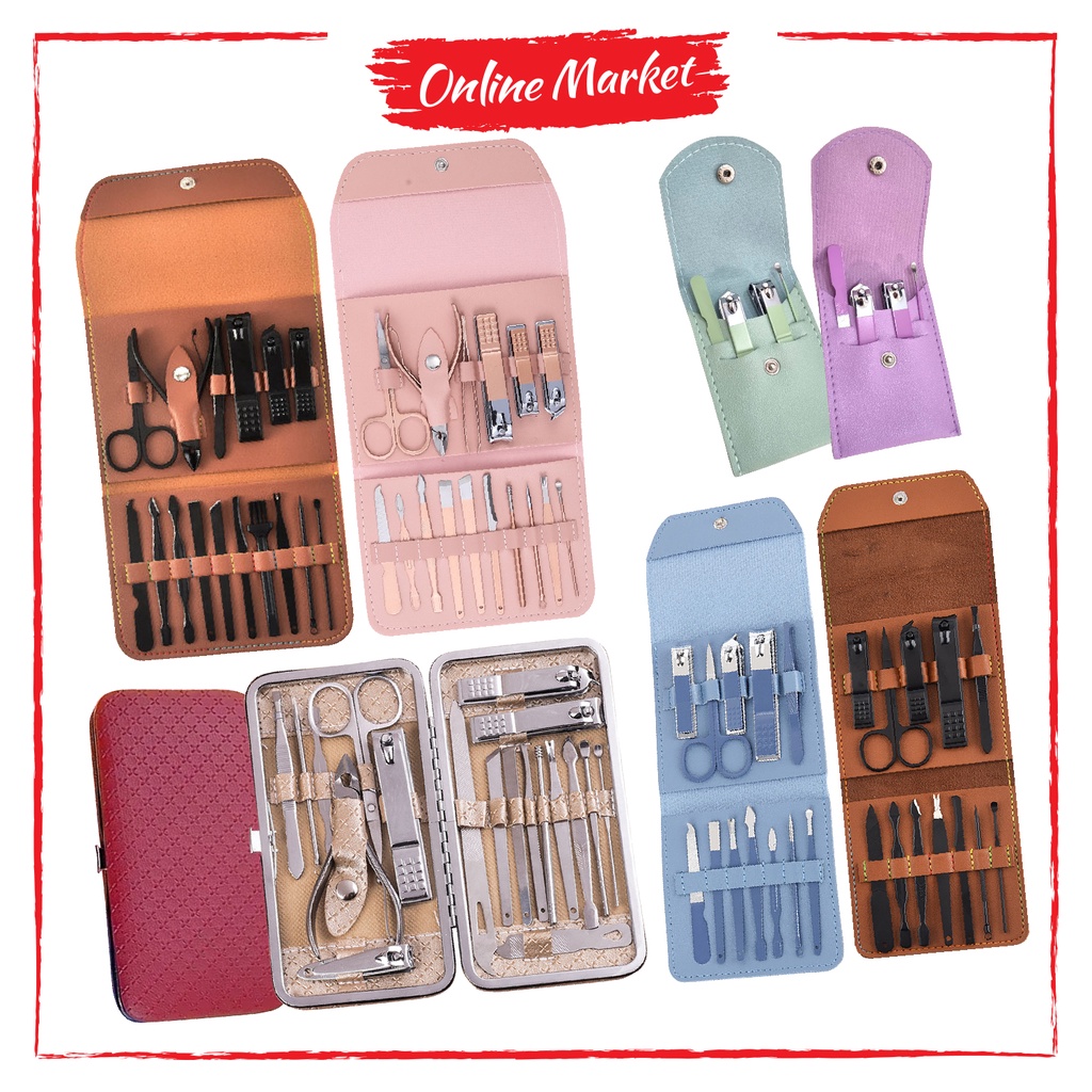 Gunting Kuku Set 19 in 1 Manicure Set 19 in 1 Perawatan Kuku