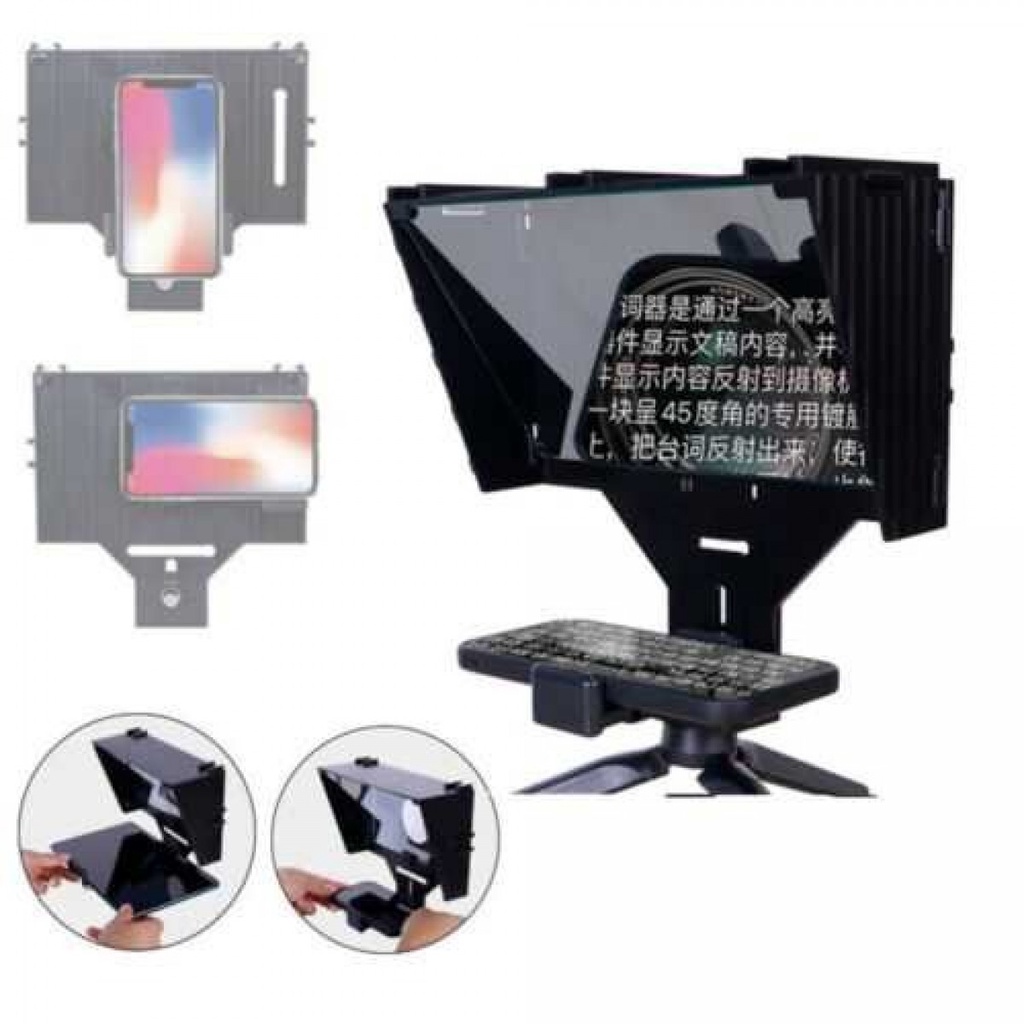 Teleprompter Mini Portable Autocue with Remote