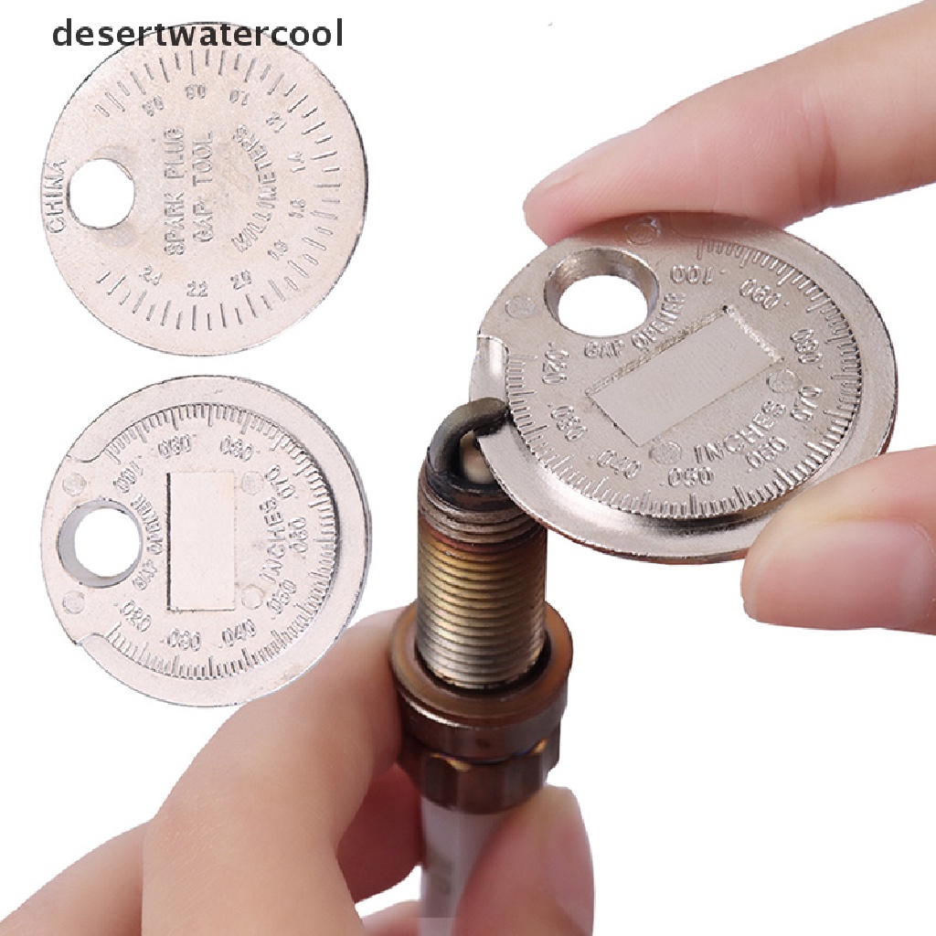 Deid 1PC 0.6-2.4mm Range Coin-Type Spark Plug Gage Gap Tool Feeler Spark Plug Gap Measurement Tool Martijn