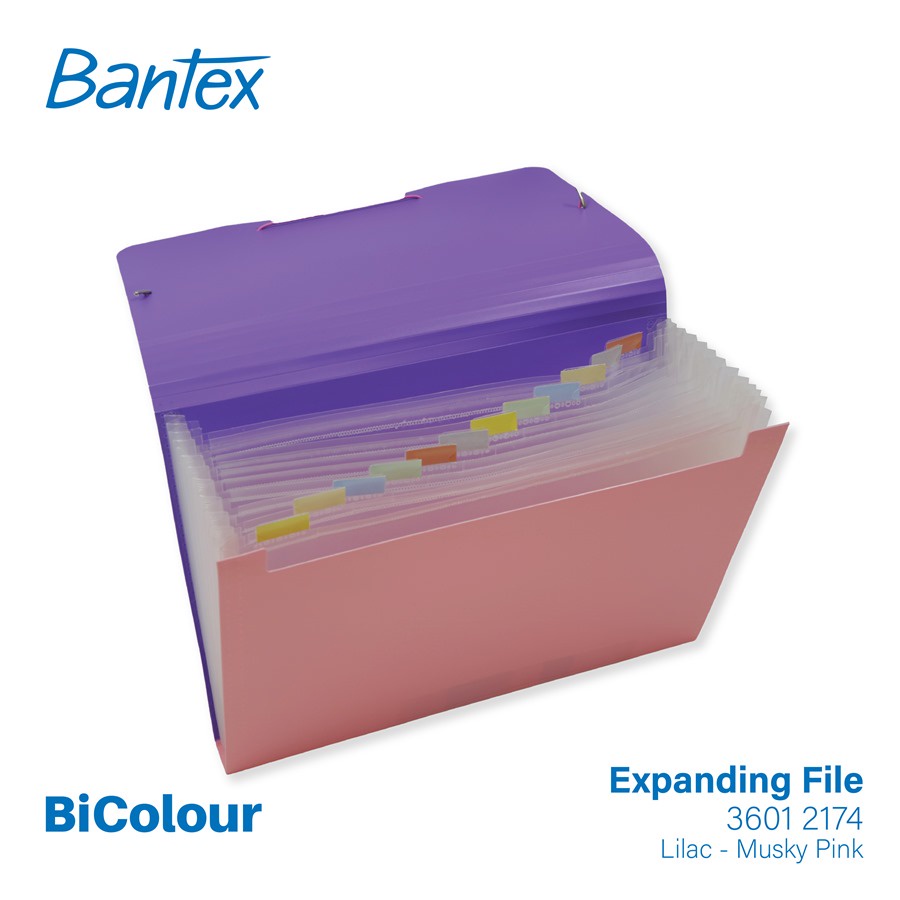 

Bantex Expanding File Map Harmonika Folio F4 Lilac Musky Pink