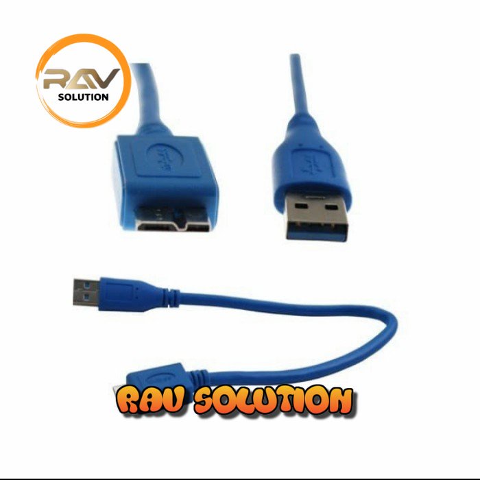 kabel usb 3.0 to micro b 30cm /kabel micro b / kabel hardisk pendek - SET A