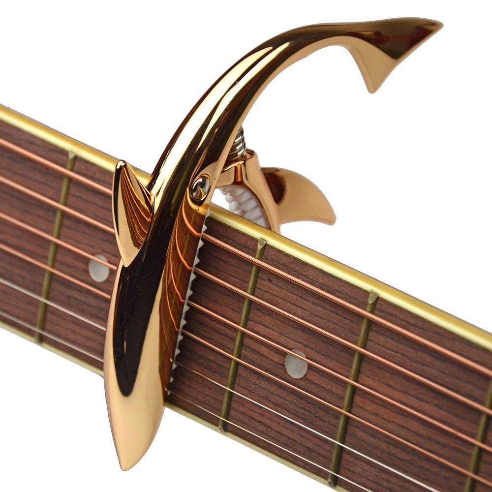 AUGUSTINA Capo Gitar Universal Aksesoris Gitar Zinc Alloy Acoustic Tuner Quick Change Clamp Gitar Listrik Capo Hiu