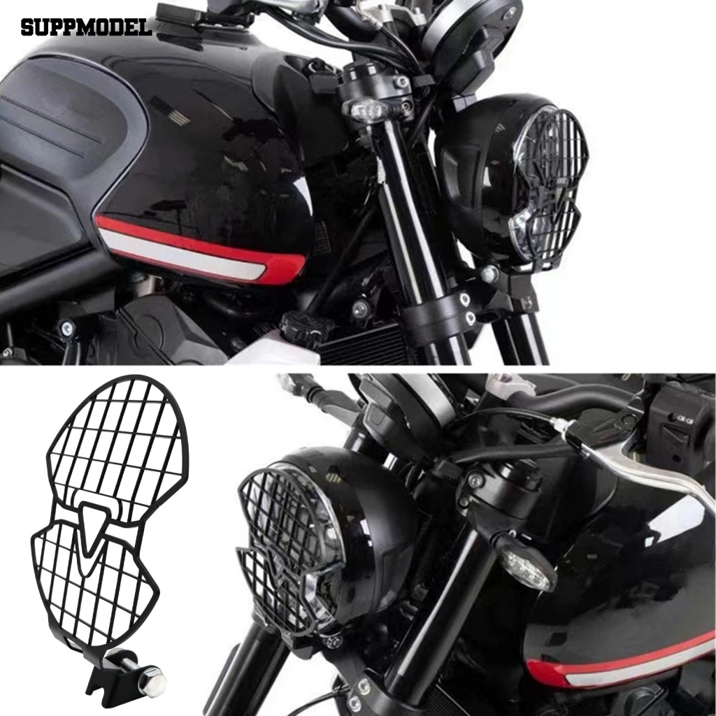 Suppmodel Portable Headlamp Cover Stainless Steel Penutup Pelindung Lampu Depan Motor Kekuatan Tinggi Untuk Triumph66021+