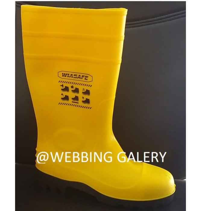 SEPATU BOOTS PVC SAFETY BOOTS STEEL TOE CAP /WIA SAFE PVC SAFETY BOOTS