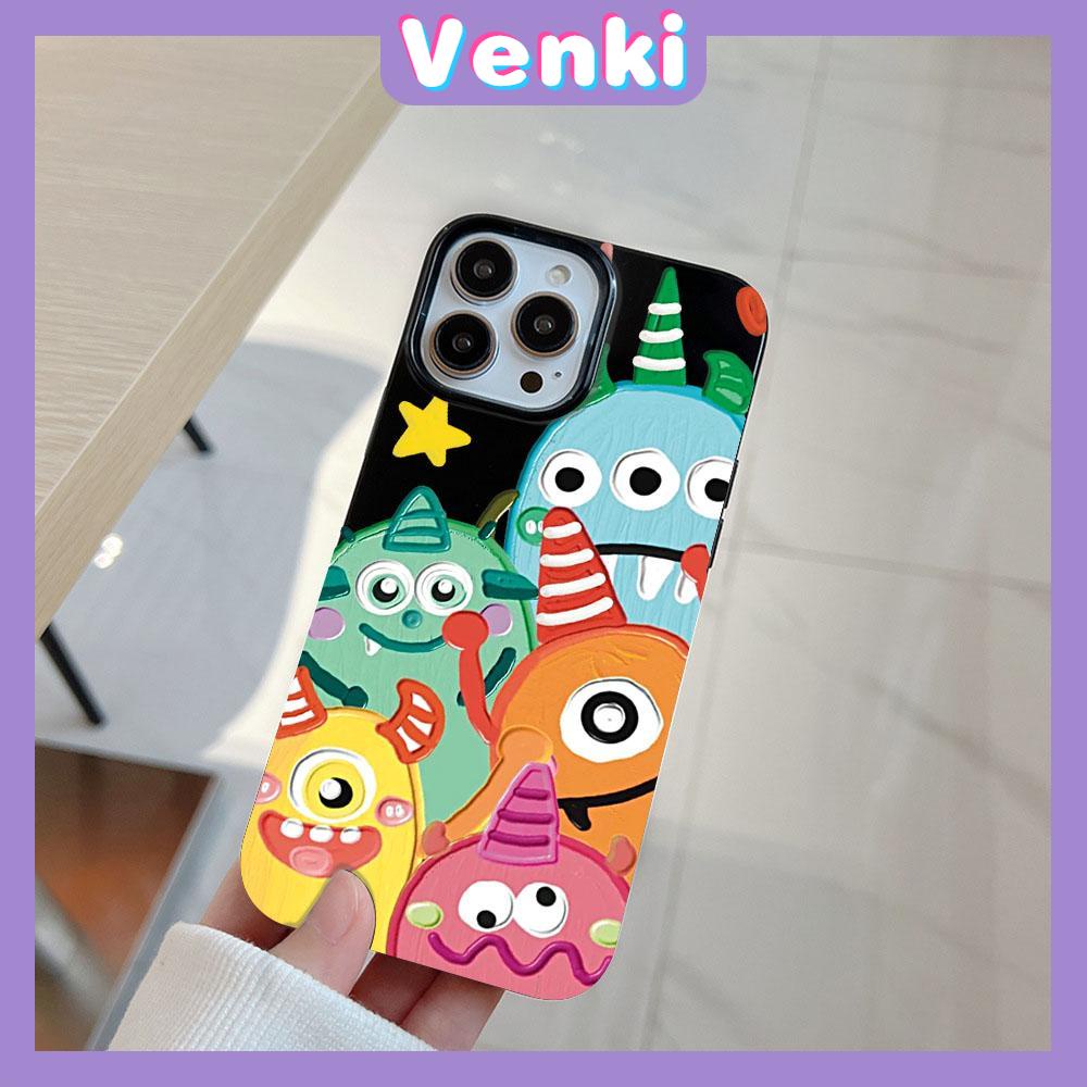 Case for iPhone 11 Soft TPU Glossy Black Candy Case Cute Cartoon Monsters Camera Protection Shockproof For iPhone 14 13 12 11 Pro Max 7 8 Plus X XR