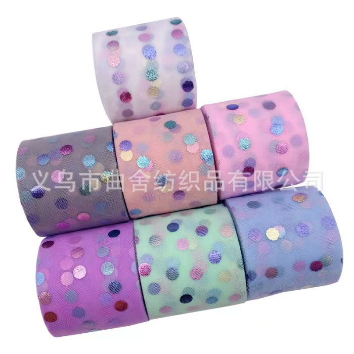 

PITA TILE SIZE 6 CM / PITA TULLE / TILE METERAN IMPOR MOTIF POLKADOT