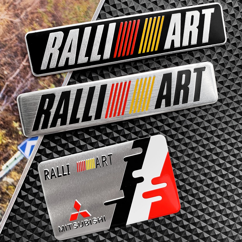 1pcs 3D Mobil Aluminium RALLIART Emblem Stiker Untuk Mitsubishi Asx Outlander Lancer L200 Dimodifikasi Mobil Decals Badge Aksesoris