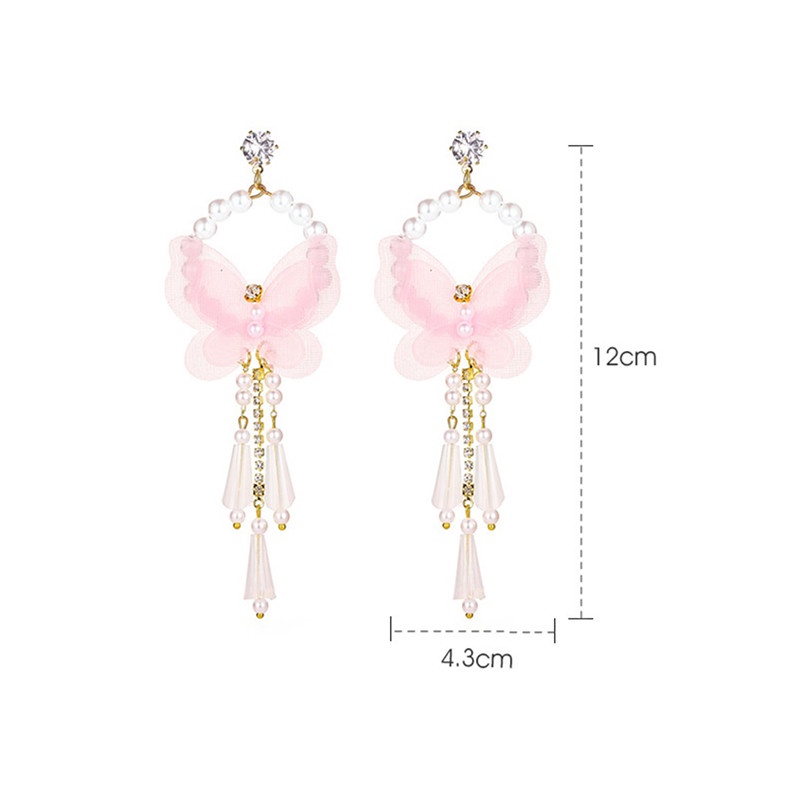 [AYBX] Anting Gantung Romantis Manis Baru Kupu-Kupu Anting Rumbai Panjang Fashion Elegan Untuk Wanita