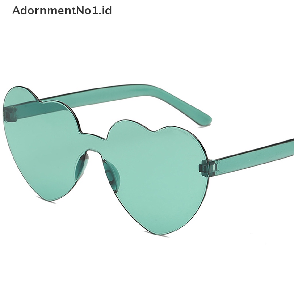 [AdornmentNo1] Fashion Wanita Warna Polarized Bentuk Hati Berwarna Pesta Kacamata Hitam Cewek [ID]