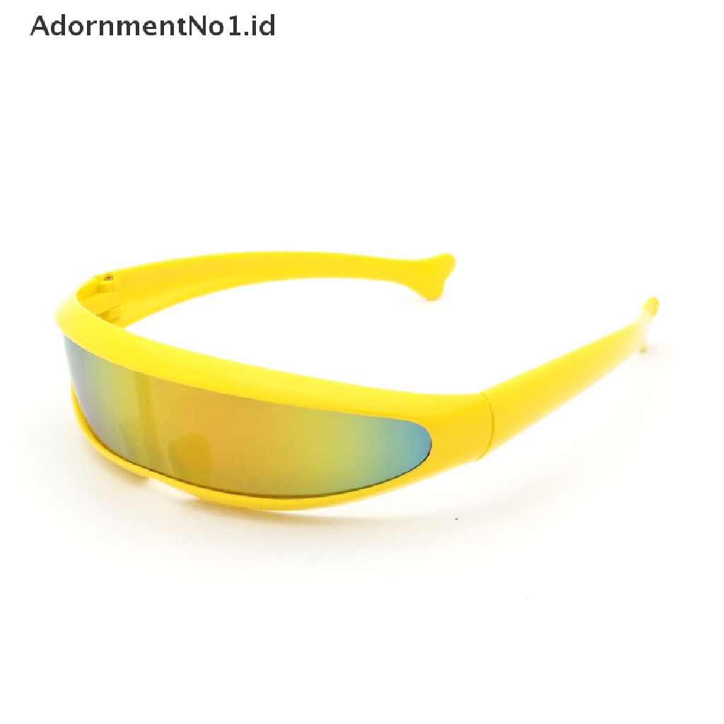 [AdornmentNo1] Novelty Futuristik Mirrored Sunglasses Personality Fashion Alien Kacamata HD Lensa Cermin Eyewear Glasses Untuk Perlengkapan Pesta Lucu [ID]