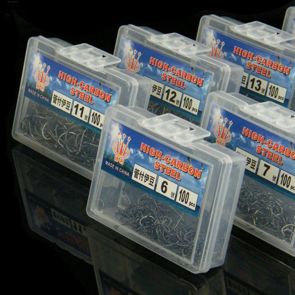 Augustina Fish Hook Kotak Kait Ikan Ikan Lele Berduri Kait Aksesoris Pancing Ikan Mas Ikan Mas Kait Umpan Kait Laut Kait Berduri Baja Karbon Tinggi