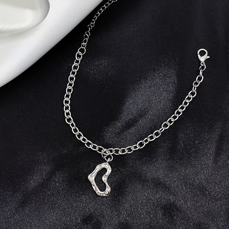 Perak Cinta Hati O Rantai Gelang Bangle Untuk Wanita Fashion Romantis Pesona Perhiasan Aksesoris Adjustable