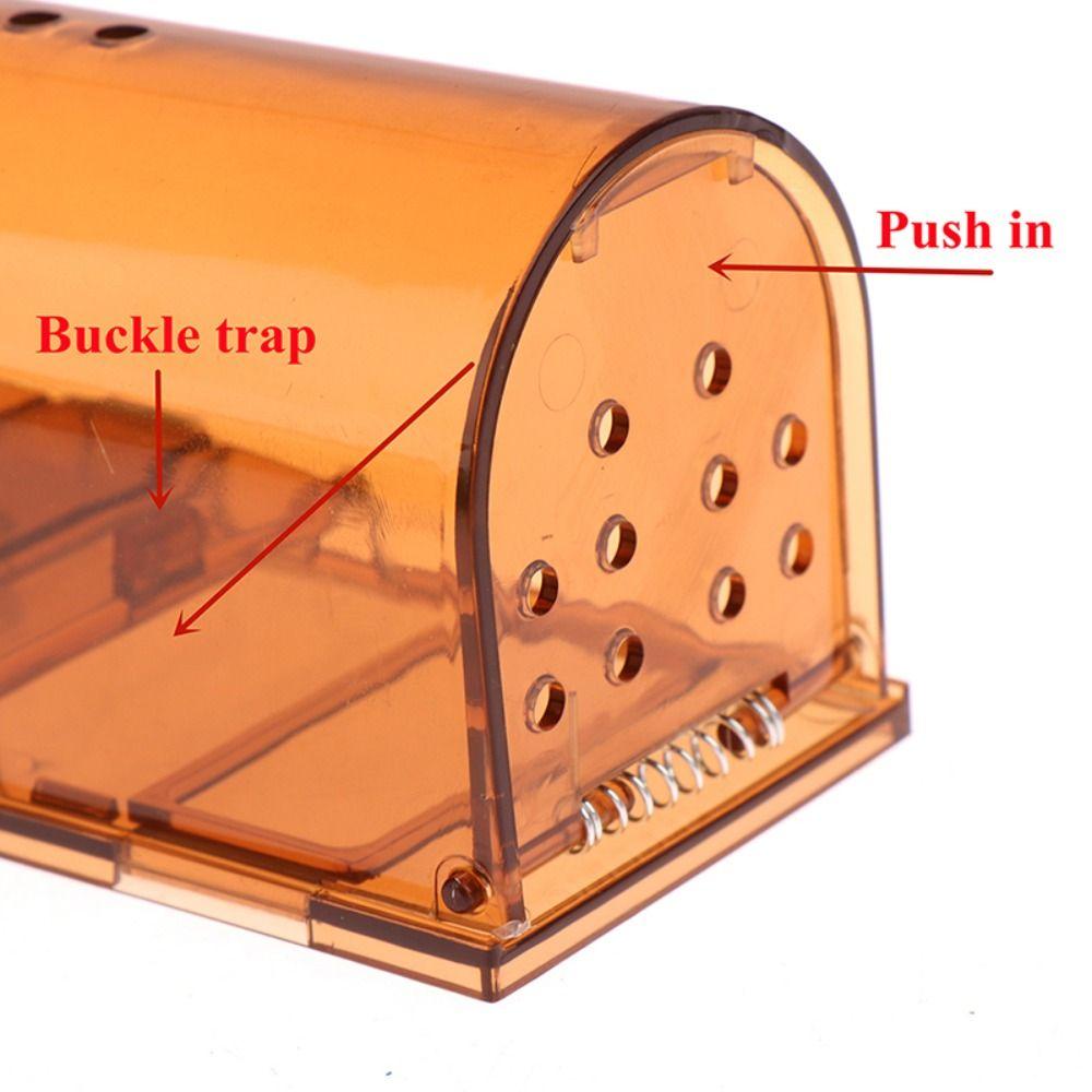 [Elegan] Perangkap Tikus Transparan Penguncian Sendiri Kandang Taman Penangkap Tikus Umpan Kotak Rodent Catcher
