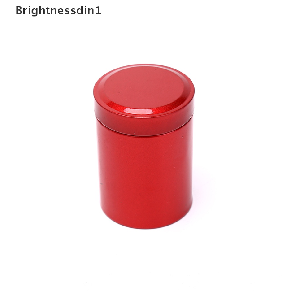 [Brightnessdin1] Portabel Travel Teh Kedap Udara Wadah Bukti Kecil Stash Jar Metal Aluminium Kaleng Butik