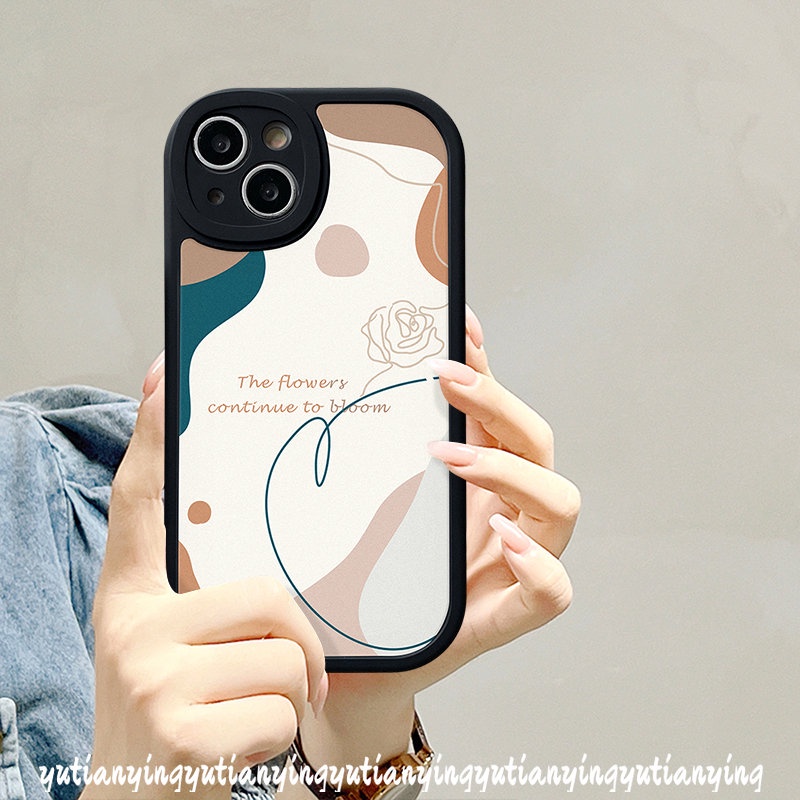 Couples Casing Infinix Hot 11s 9 10s 10T 11 10 Play Hot Note 8 10 Lite Smart 5 6 Soft Tpu Creative Art Line Flowers Back Cover
