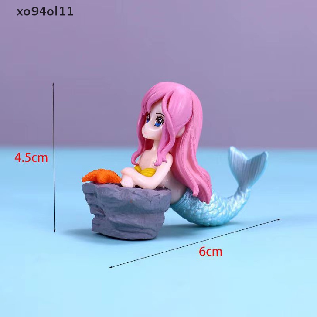 Xo Aquarium Ornamen Mermaid Resin Ornamen Kreatif Kartun Aquarium Ikan Lansekap Dekorasi OL