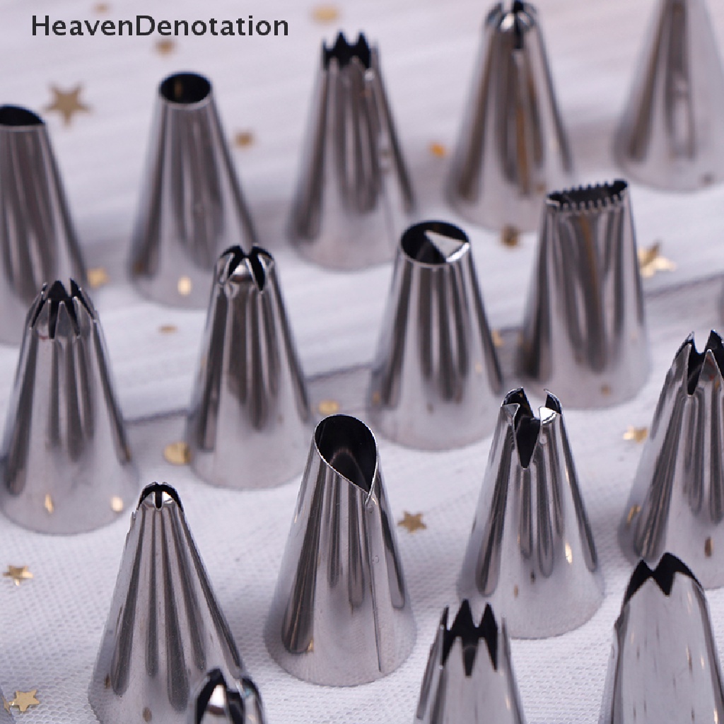 [HeavenDenotation] 24/36 /48Pcs Stainless Steel Icing Piping Nozzle Tools Set Box Kue Decorag HDV