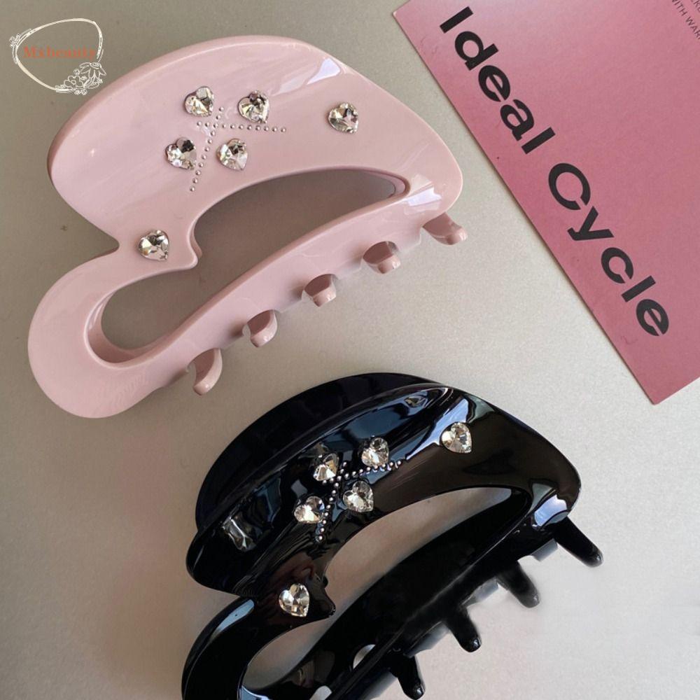 Mxbeauty Y2K Hair Claw Sweet Girls Daily Fashion Design Hair Grab Clip Geometric Barrettes Ponytail Holder Aksesoris Rambut Wanita