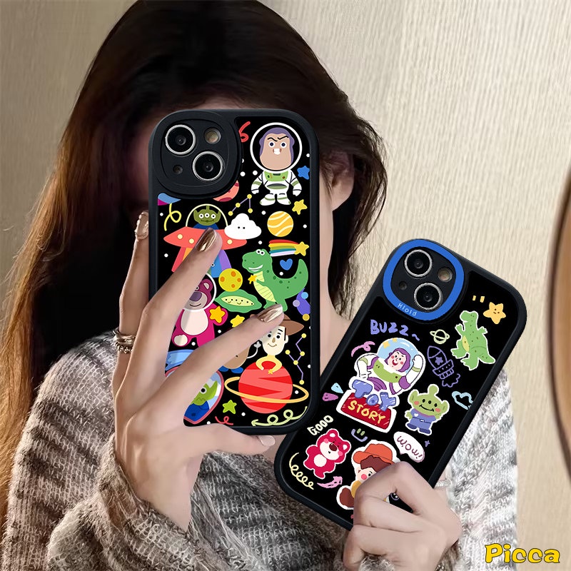 Case Bears Manyo Strawberry Lucu Untuk Infinix Hot10 9 Play 10T 11 10s 11s Hot 10 Lite 10T 11 10s 11s Note8 Smart 56 Bagus Kartun Toy Story Alien Lembut Tpu Penutup Belakang