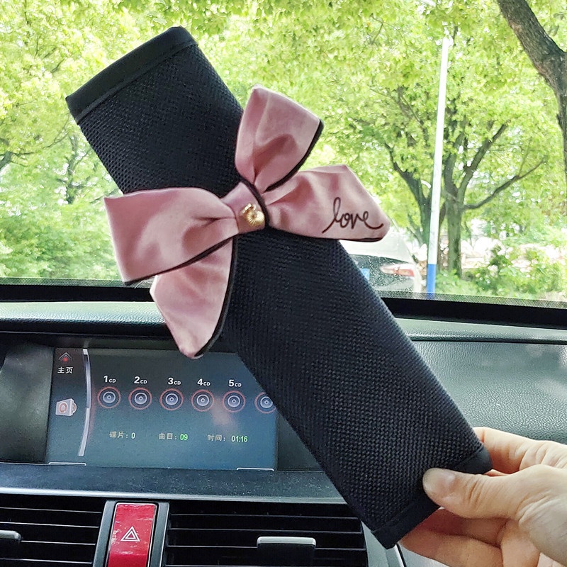 Cover Bahu Sabuk Pengaman Mobil, Cover Pelindung Sabuk Pengaman Kupu-Kupu Kreatif Interior