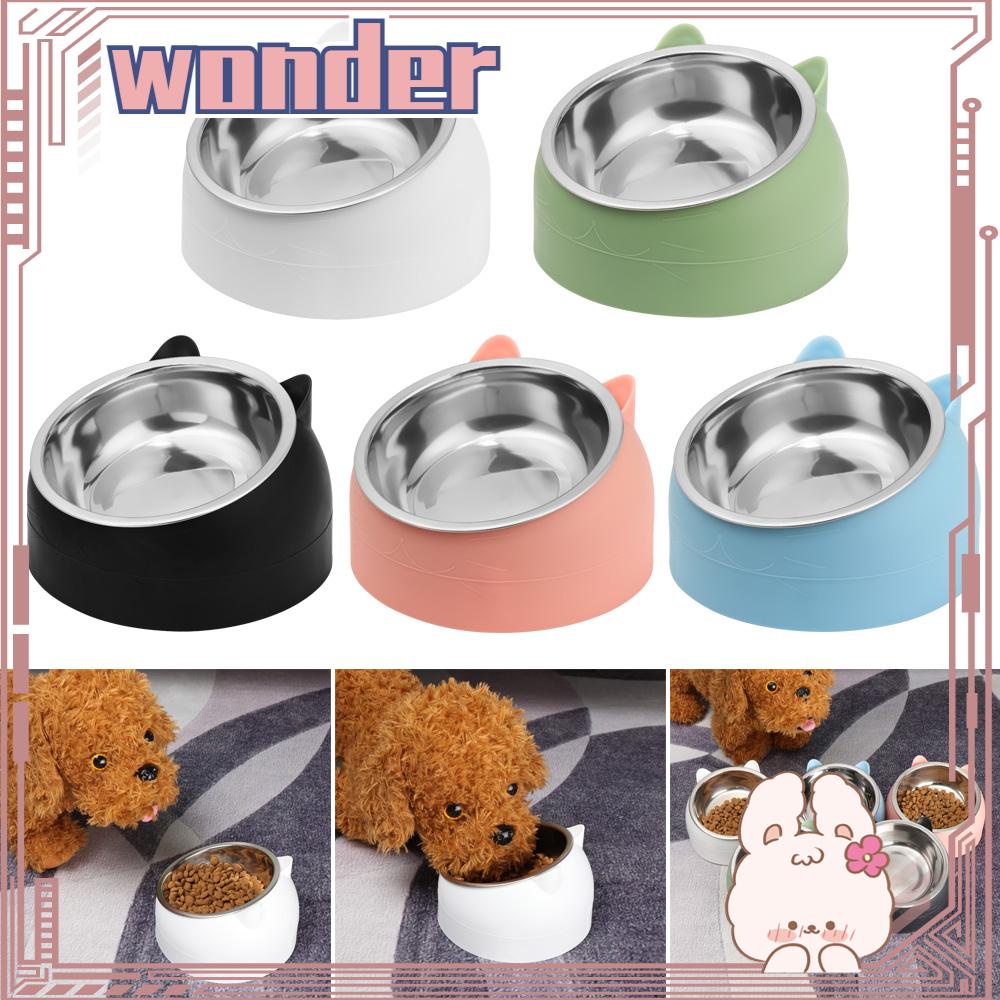Wonder Feeding Bowl Piring Makanan Air Tetap Stainless Steel Tahan Lama