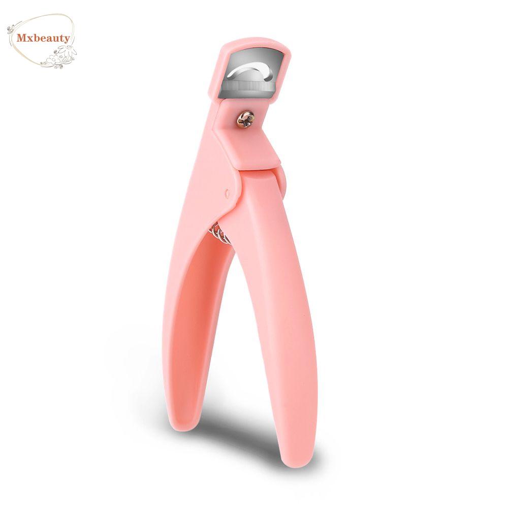 Mxbeauty Nail Tips Cutter 1pc Lurus French Nail Catcher Trimmer Kuku Palsu/Kuku Palsu/Pemangkas Kuku Buatan Berbentuk U Manicure Pedicure