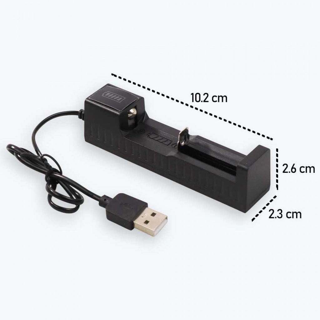 Charger Baterai 18650 AA AAA Universal Plug USB Full Self Stop