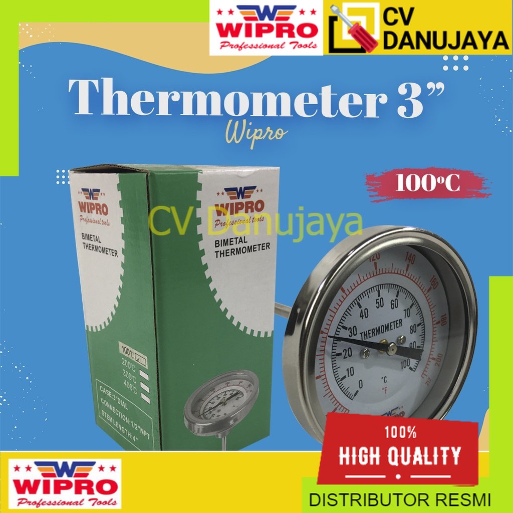 Analog thermometer / Termometer payung mini bimetal untuk oven gas mengukur sampai 100 celcius