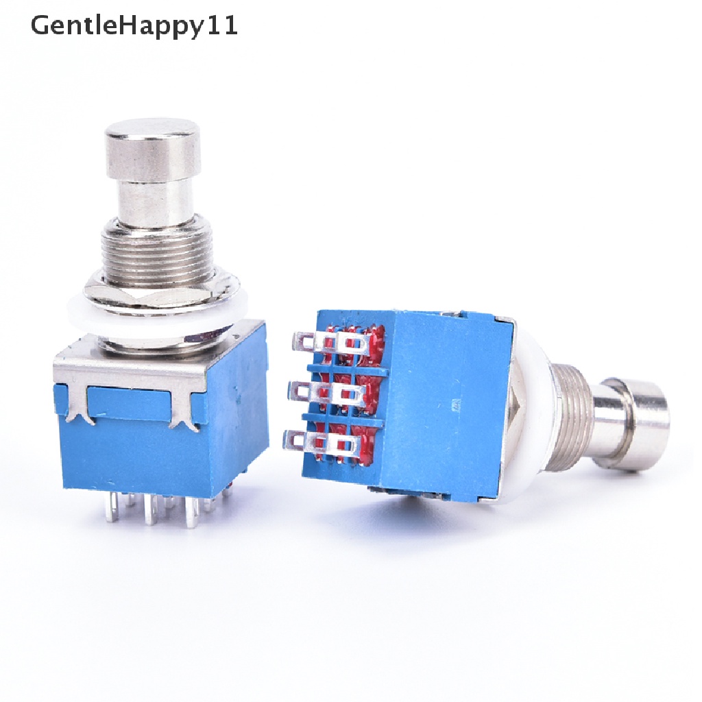 Gentlehappy 10pcs 9-pin 3PDT Efek Gitar Pedal Box Injak Kaki Saklar Metal True Bypass id