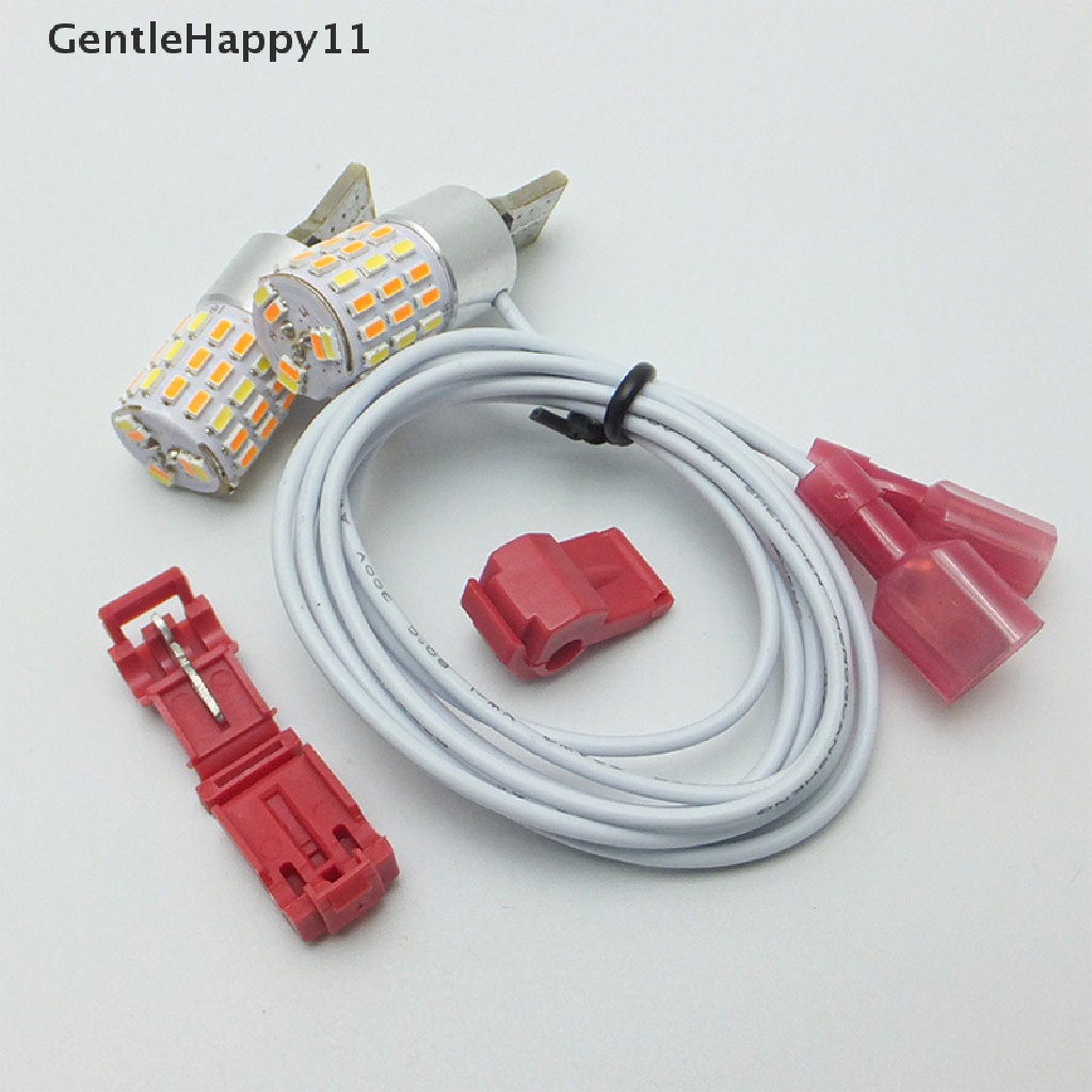 Gentlehappy Lampu Sein Mobil Motor LED Dual Mode T10 Signal/Lampu Taman Warna Amber-Putih id