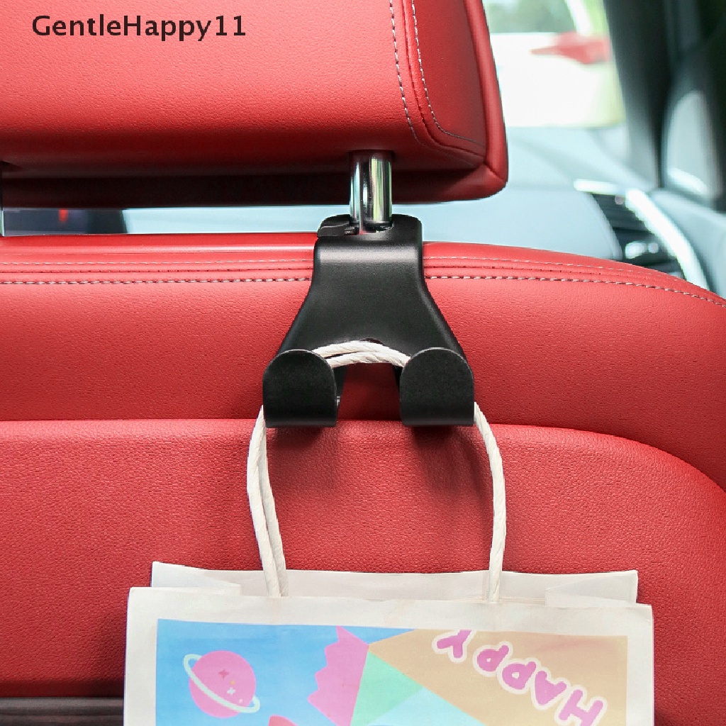 Gentlehappy New Double Head Car Back Seat Hooks Headrest Gantungan Handbag Tas Gantung Holder id