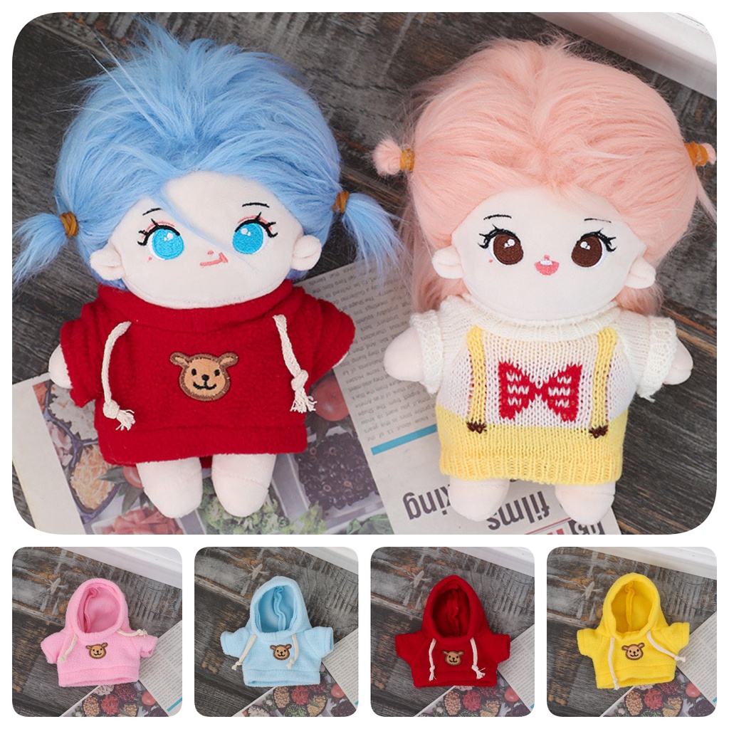 [COD] 20cm Boneka Katun DIY Dress Up Rambut &amp; Pakaian Lucu Boneka Boneka Hadiah Ulang Tahun Anak