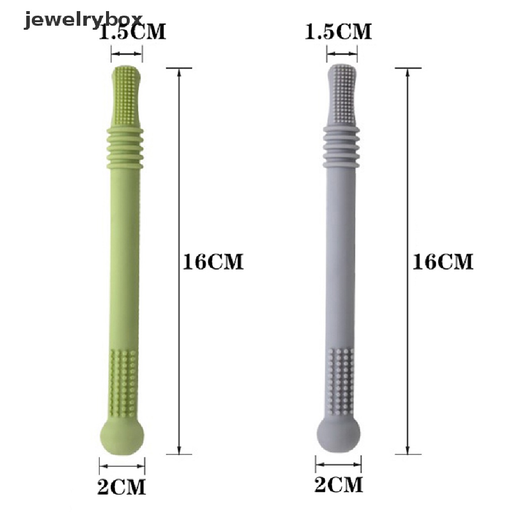 [jewelrybox] Silikon Molar Jerami Bayi Teether Bayi Kunyah Aman Mainan Bayi Tumbuh Gigi Mainan Butik