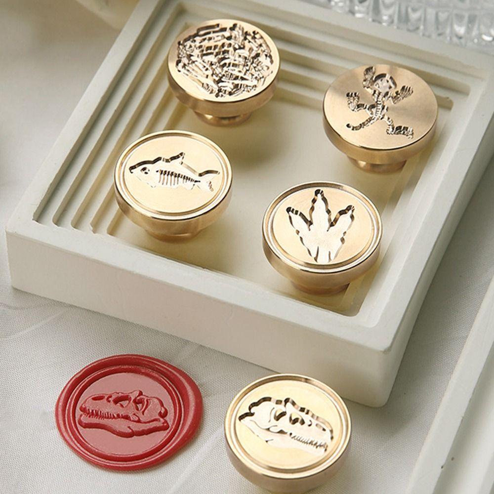 Mxbeauty Wax Seal Stamp Dinosaurus Alloy Engagement Terima Kasih Surat Tangan Akun DIY Album Amplop Cat Api Seal Stamp