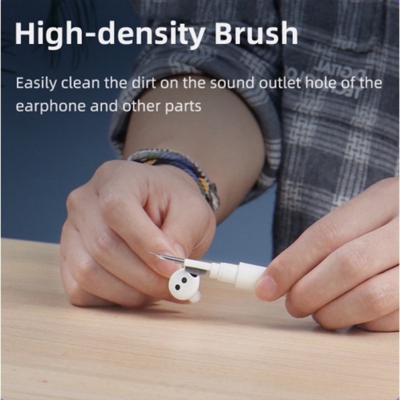 360°Pena Pembersih Pintar Untuk Earphone Earbud Alat Pembersih Earpod Cleaner Earpod Cleaning Kit / Multi Cleaning Pen 3in1 Earphone Cleaner Pembersih Headset Pembersih Aksesoris Handphone / Alat Pembersih Case Earphone Bluetooth Untuk Airpods Pro 1 2 Pro