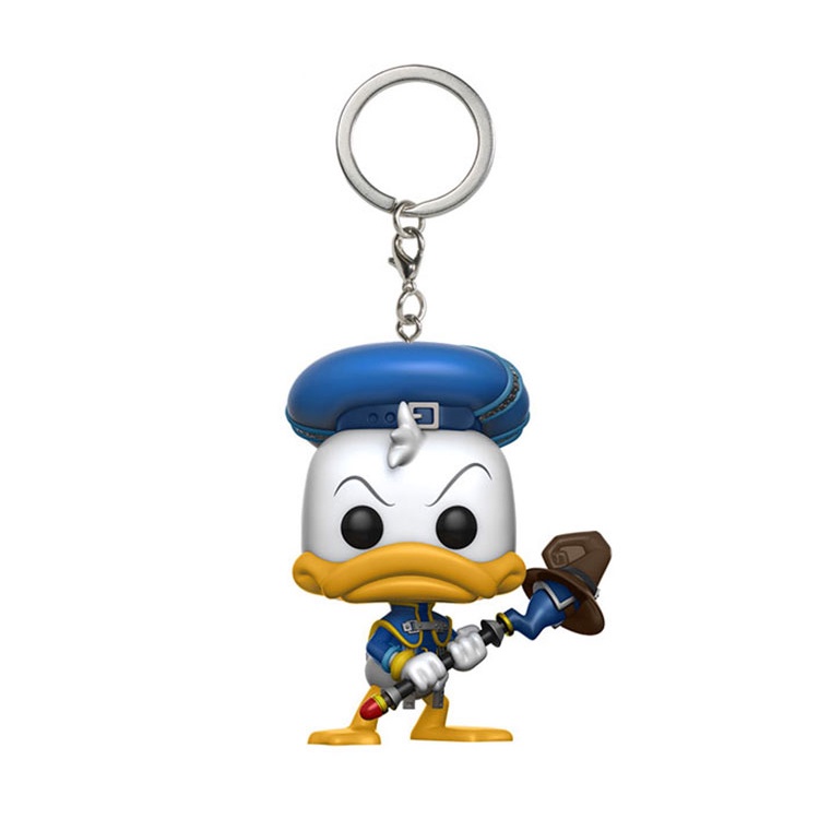 Original Funko POP Disney Donald Minnie Webby Boneka Gantungan Kunci PVC Anime Action Figure Liontin Key Ring