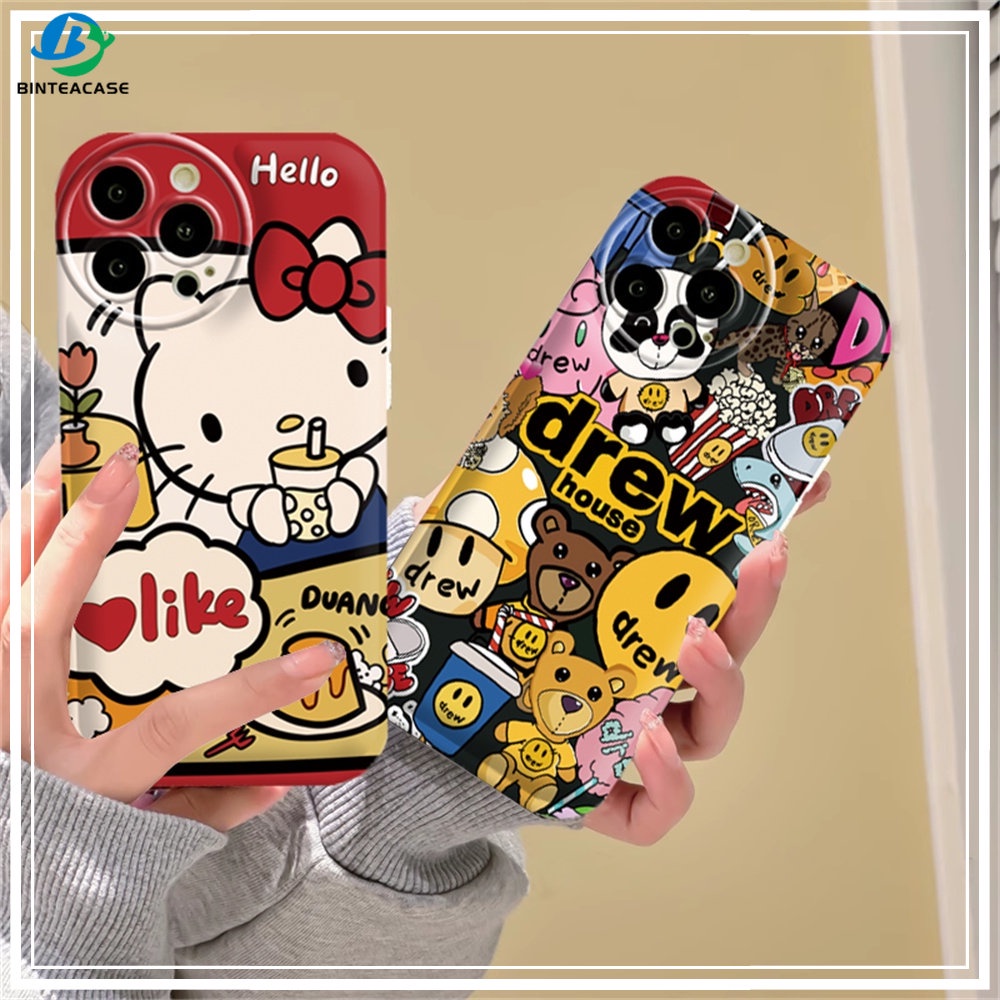 Realme C55 10 C15 C12 C25 C25S C11 2021 C20 realme 5i 6i C3 8i C21Y C25Y Hello Kitty Dan Drew Silikon Airbag Case Binteacase